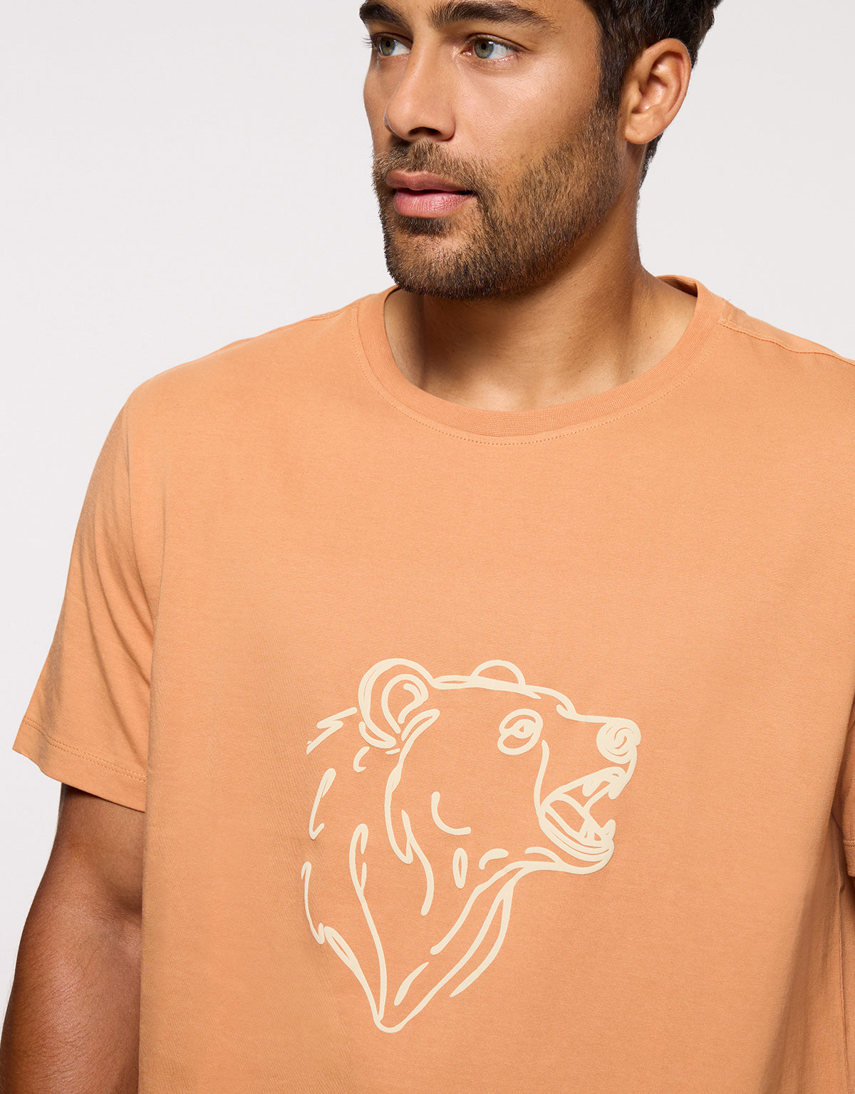 Camiseta Manga Corta Naranja - Beared 1