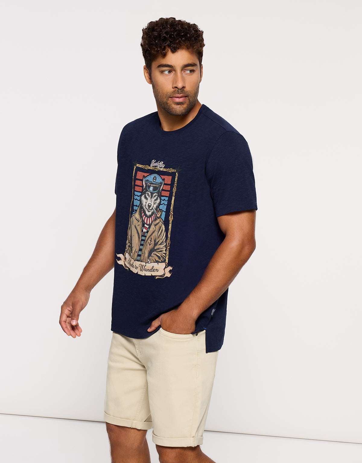 Camiseta Manga Corta Azul Marino - Loberine 3