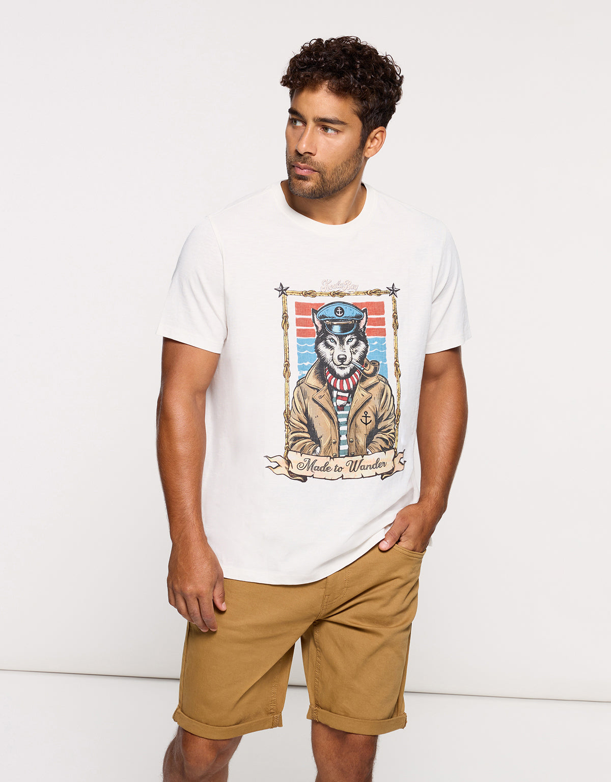 Camiseta Manga Corta Off White - Loberine