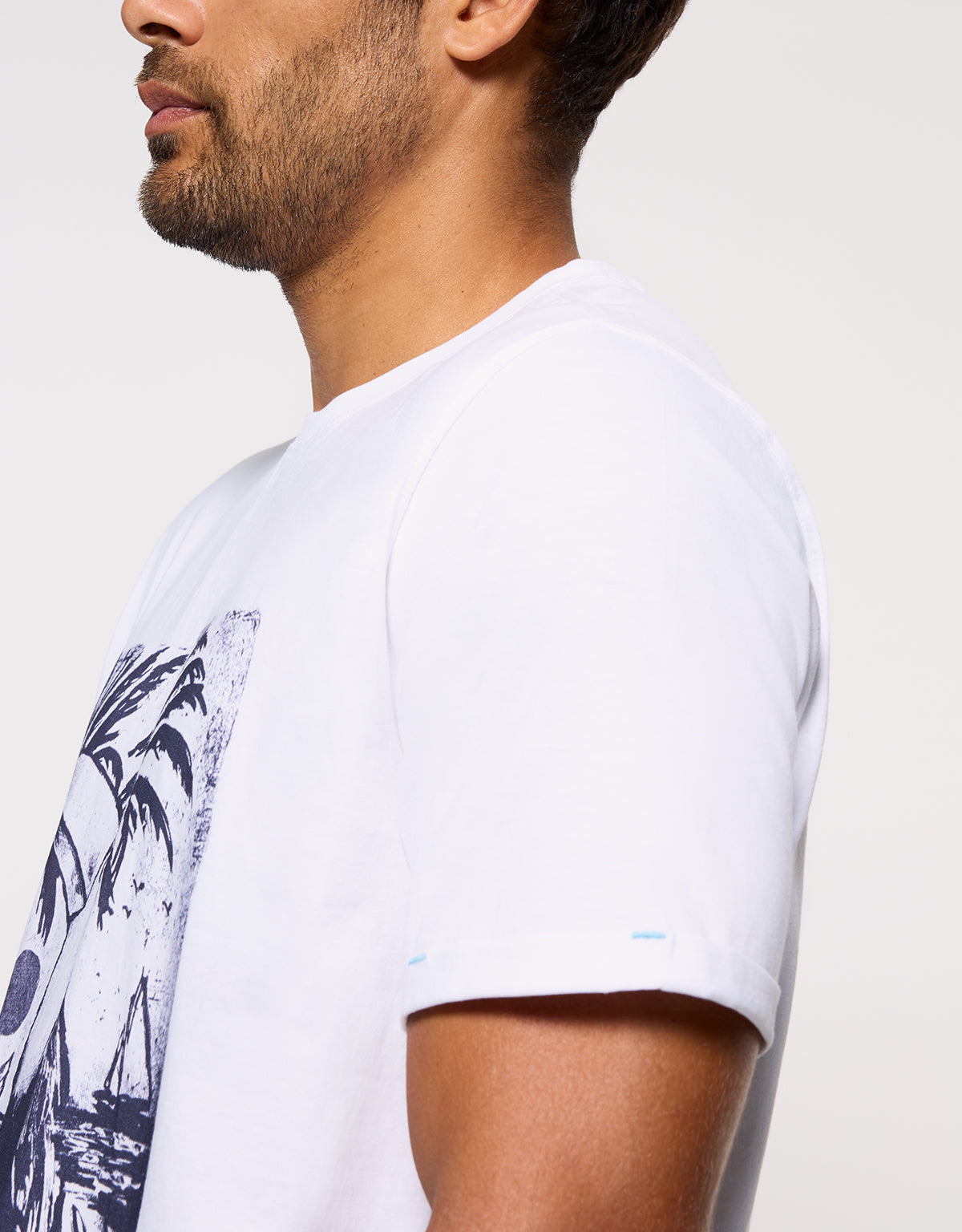 Camiseta Manga Corta Blanco - Mazer 4