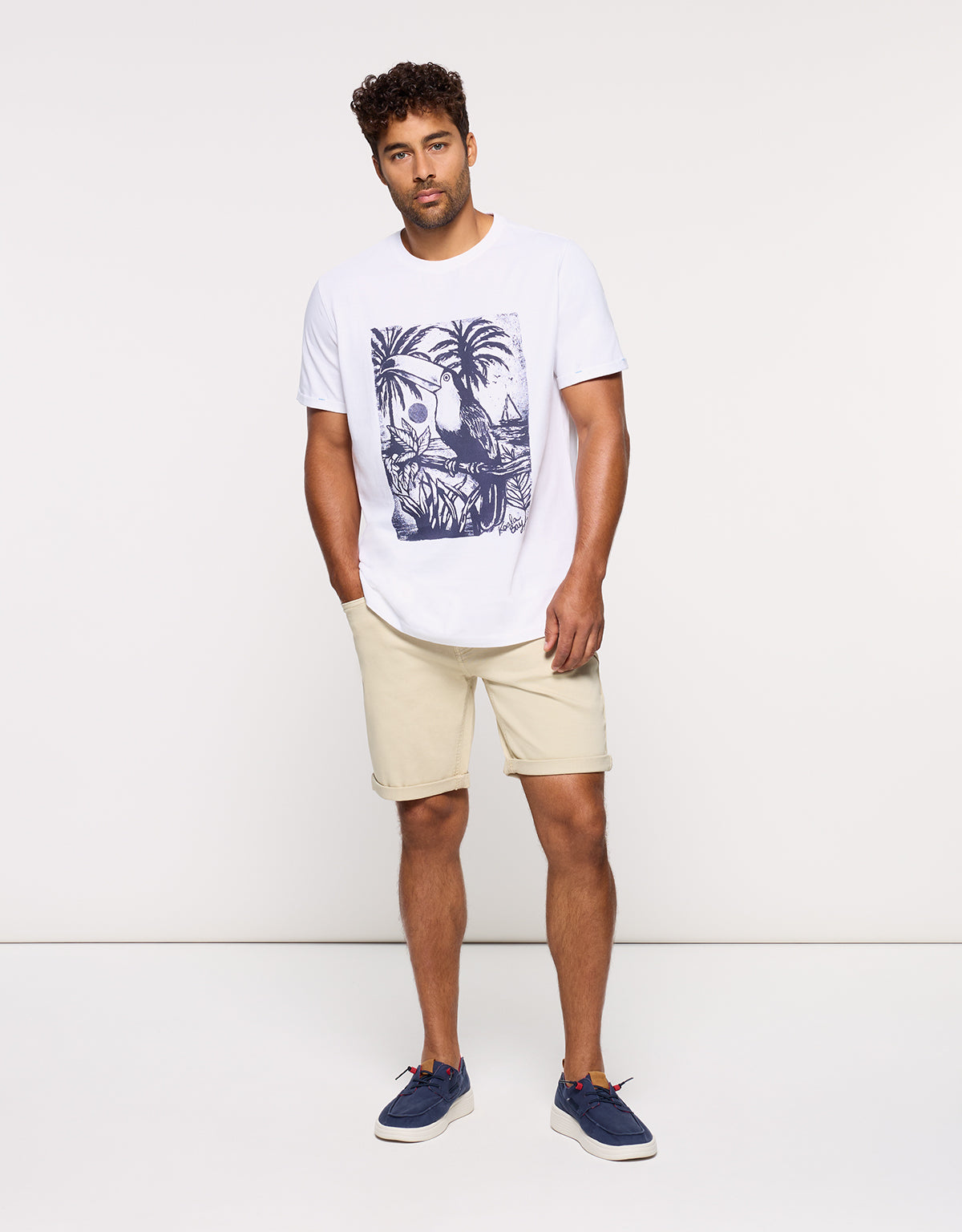 Camiseta Manga Corta Blanco - Mazer 5