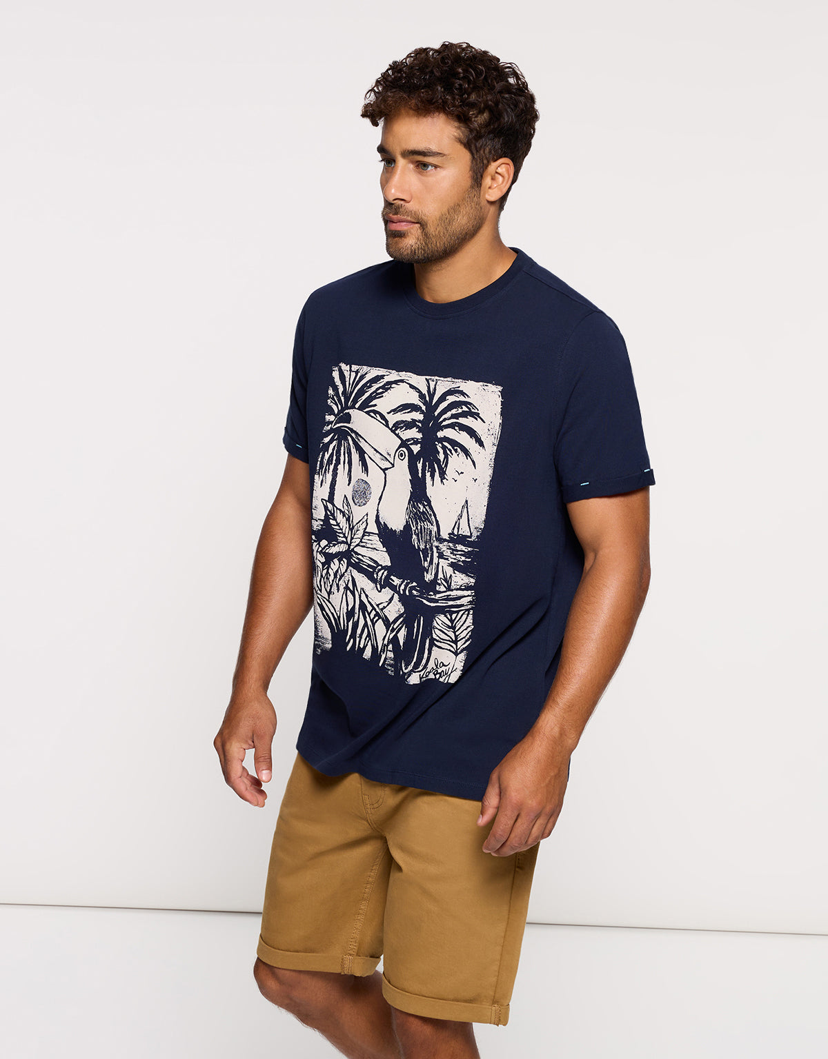 Navy Blue Short Sleeve T-Shirt - Mazer