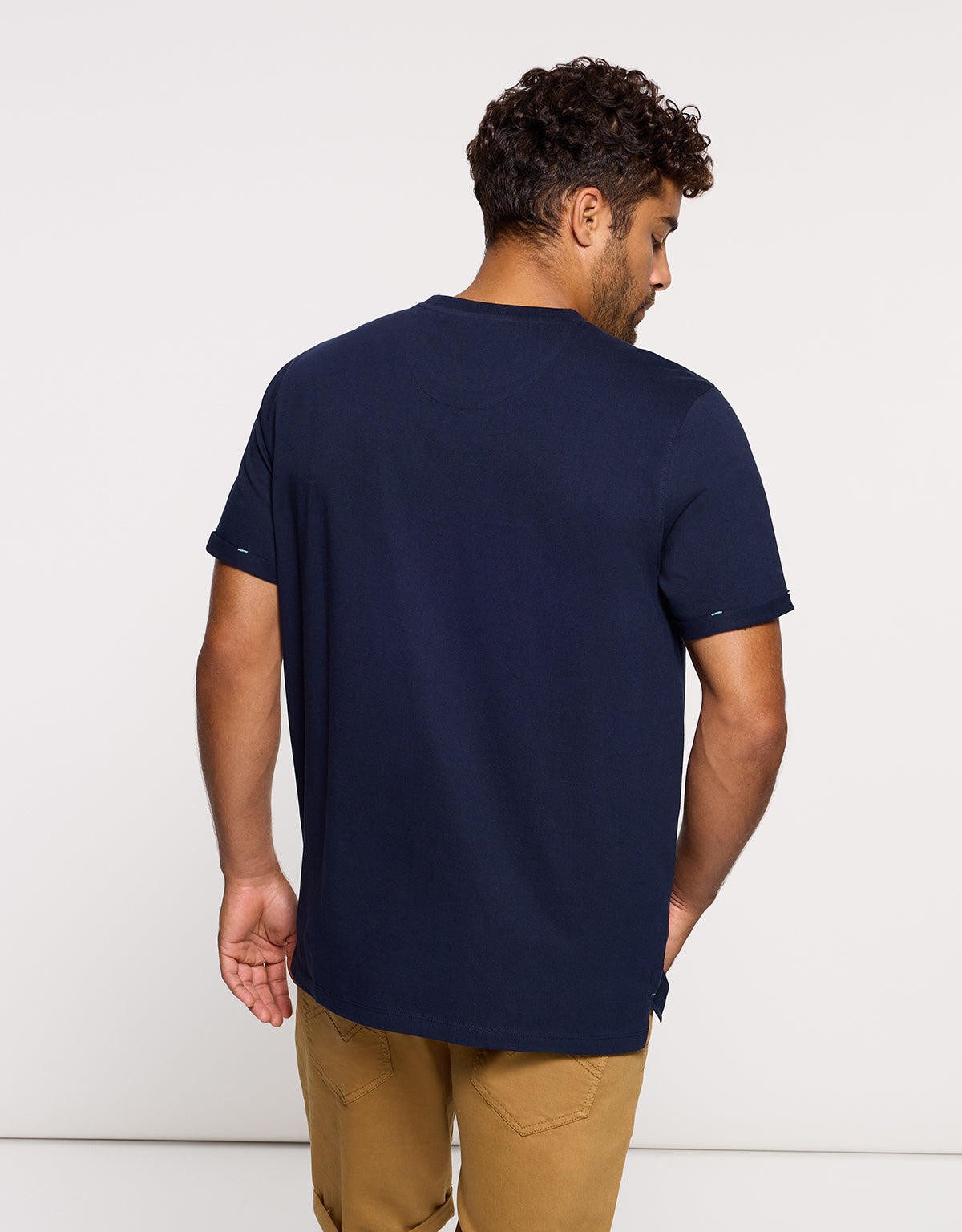 Navy Blue Short Sleeve T-Shirt - Mazer