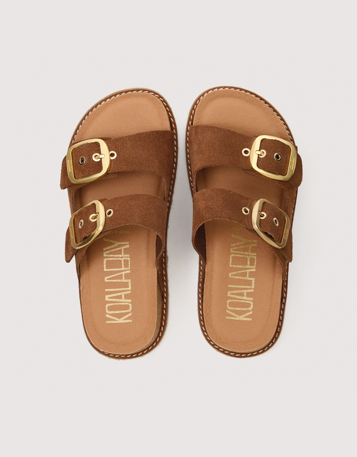 Bio Leather Chocolate Sandal with Wedge - Sintran