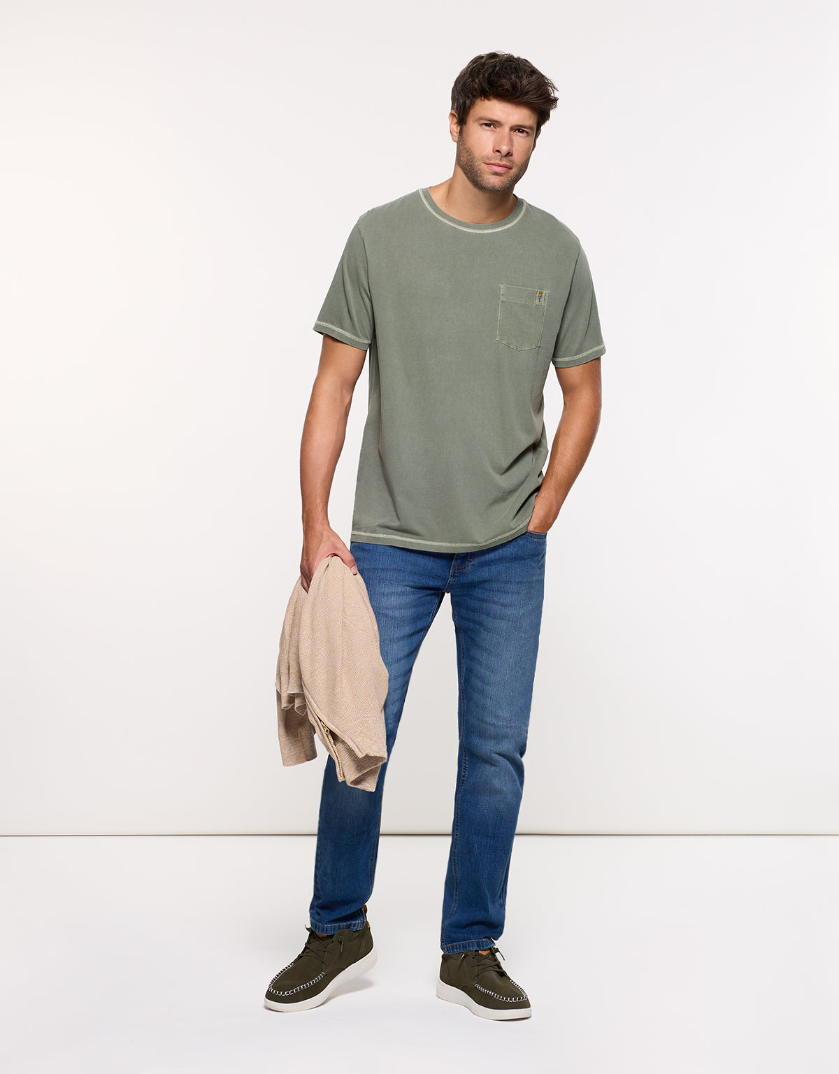 Camiseta Manga Corta Caqui - Gstin2 6