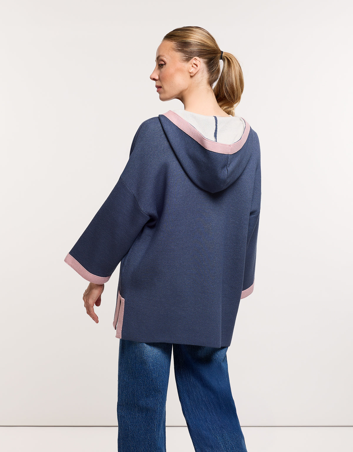 Chaqueta Poncho Azul Marino - Melbina -4