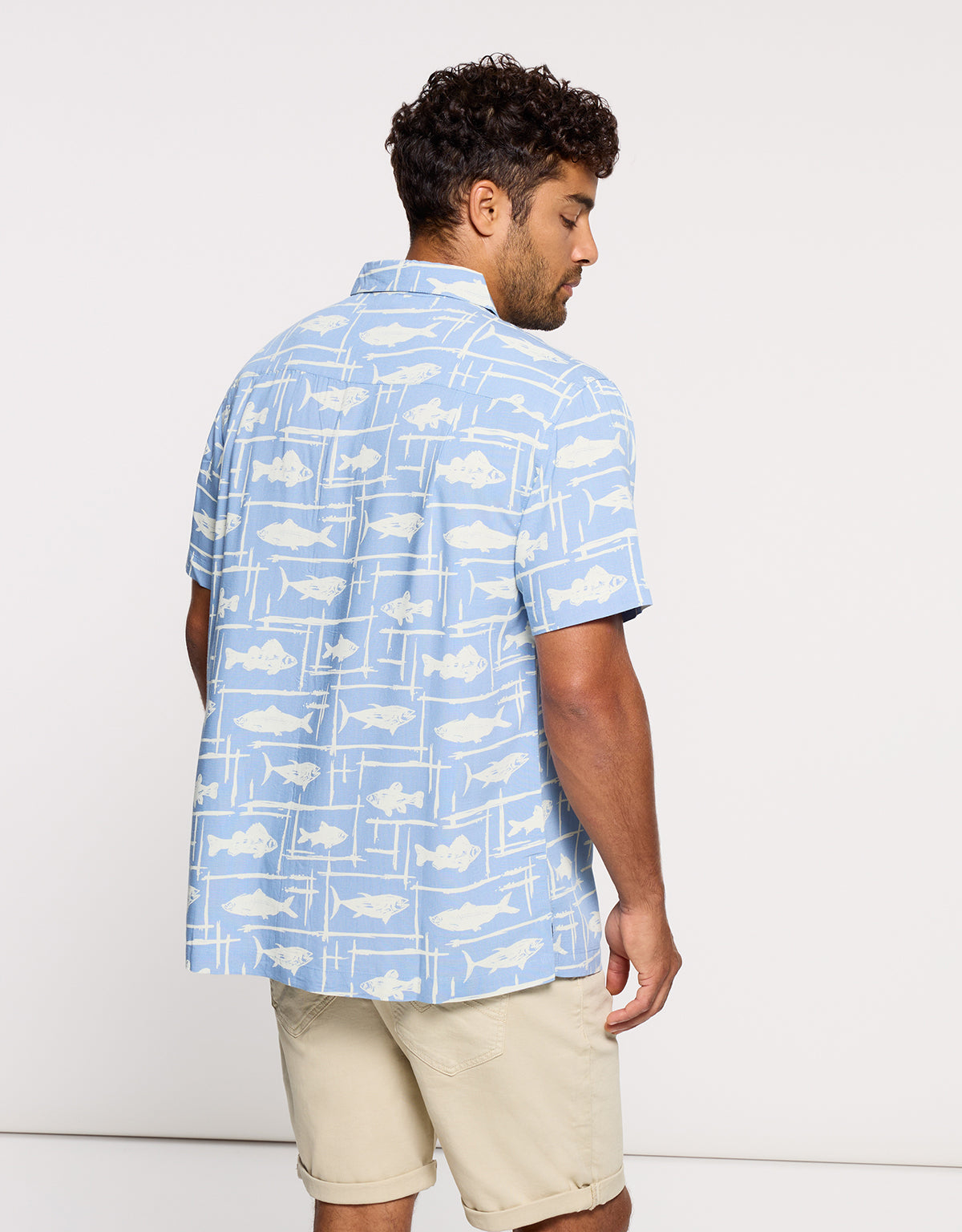 Camisa Manga Corta Azul Celeste - Moofy 4