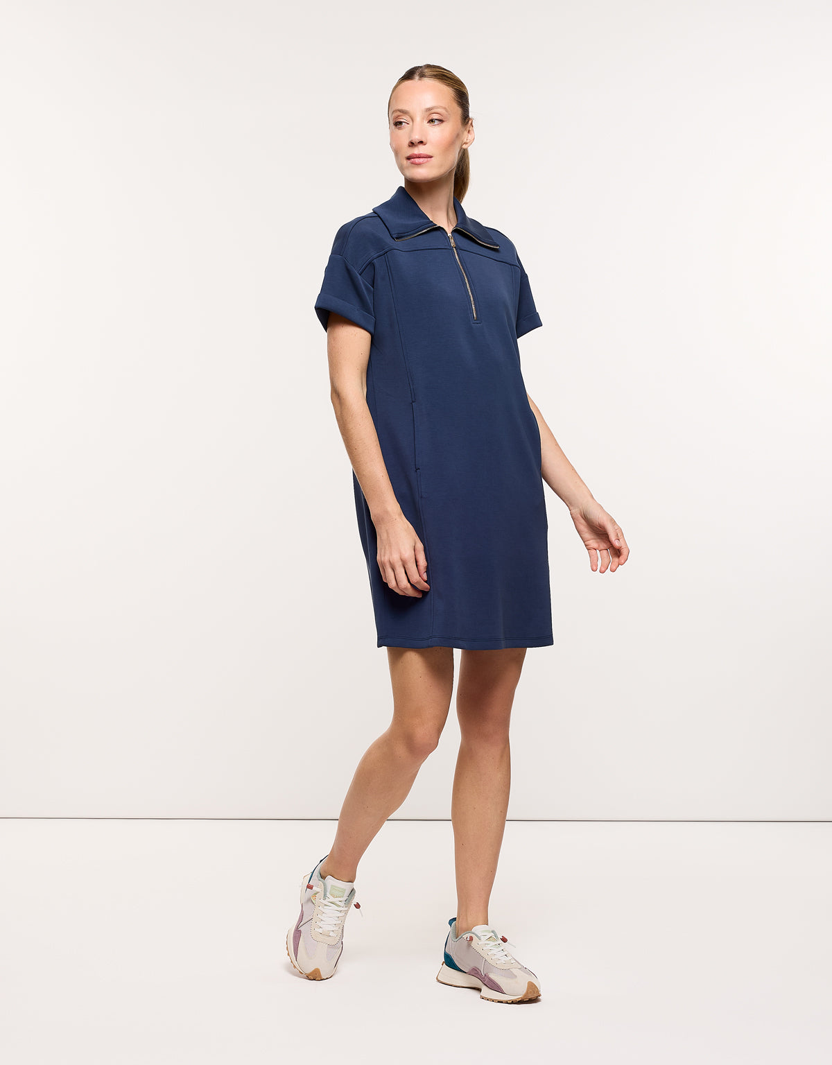 Vestido Corto Azul Marino - Elika 1