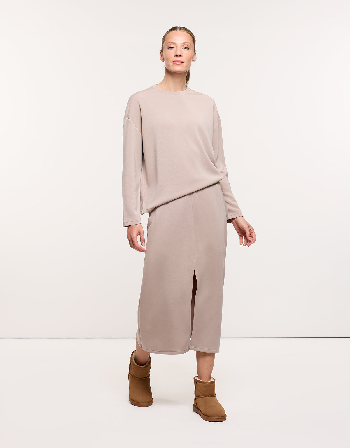 Falda Midi Beige - Lonchi 7