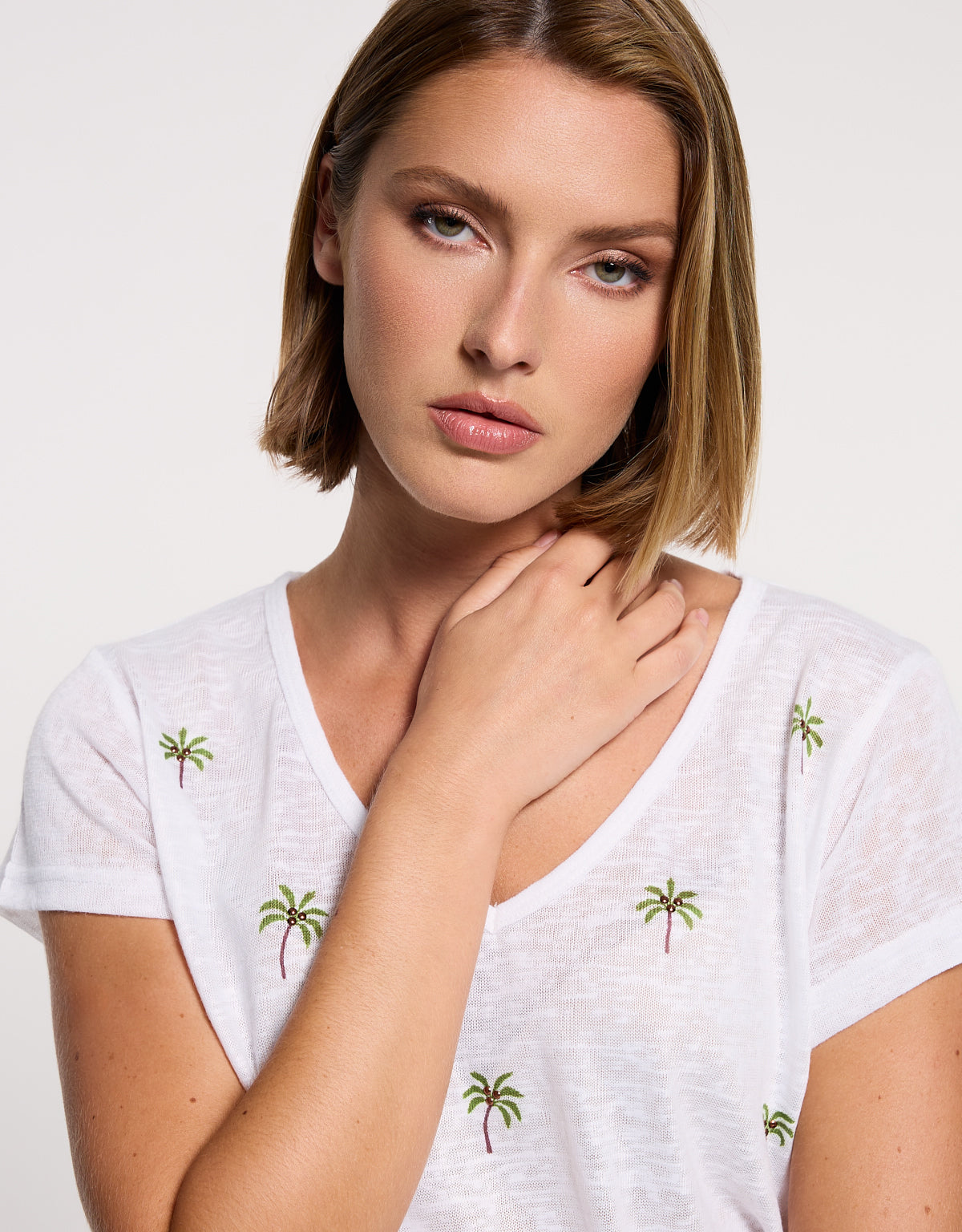 Camiseta Manga Corta Off White - Palmeyra 2