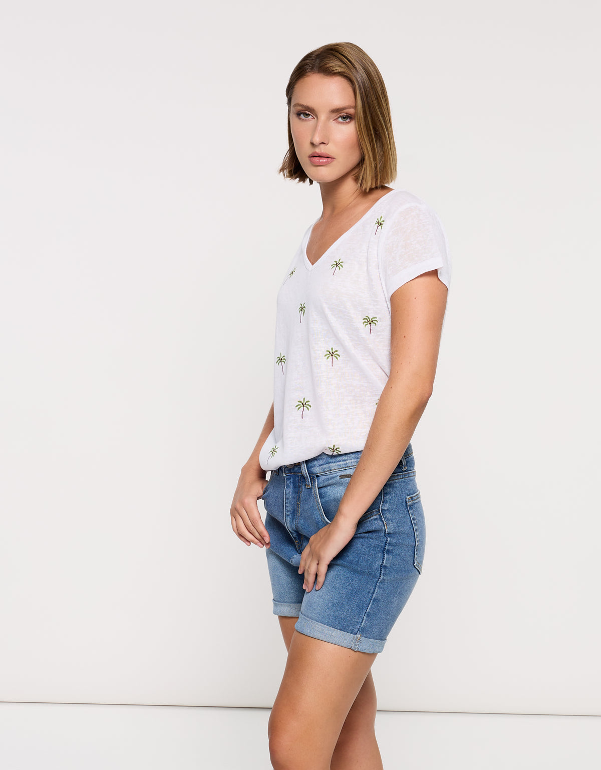 Camiseta Manga Corta Off White - Palmeyra 3