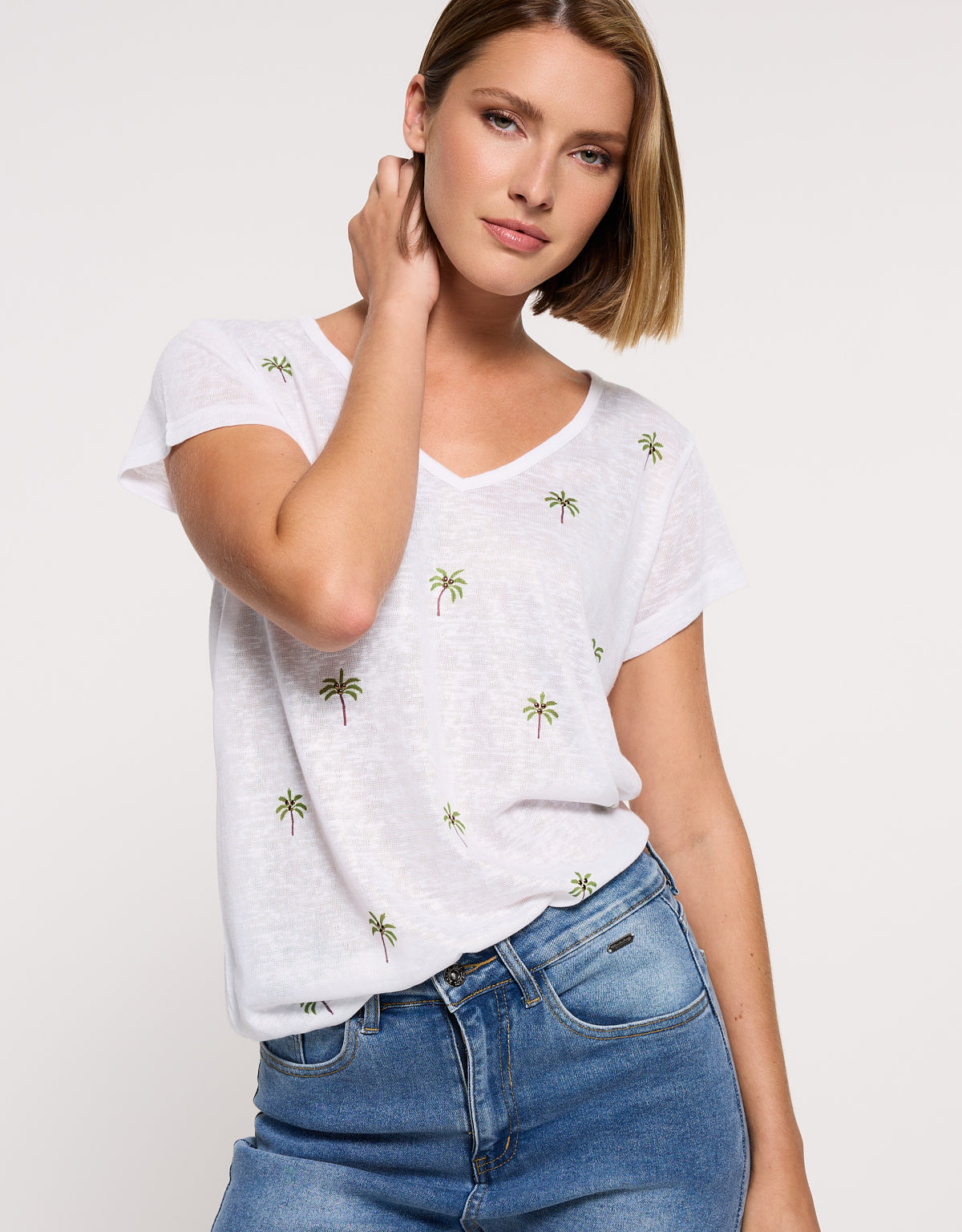 Camiseta Manga Corta Off White - Palmeyra 6