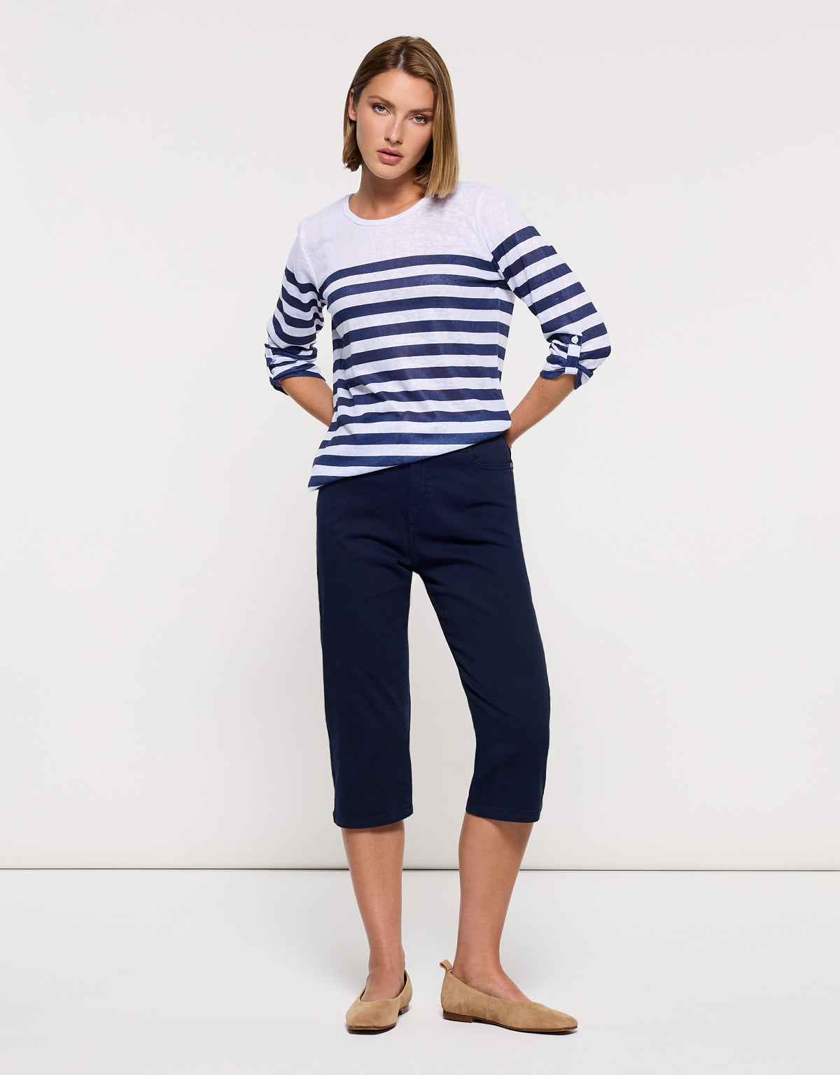 Camiseta Manga Media Azul Marino - Malberry 7