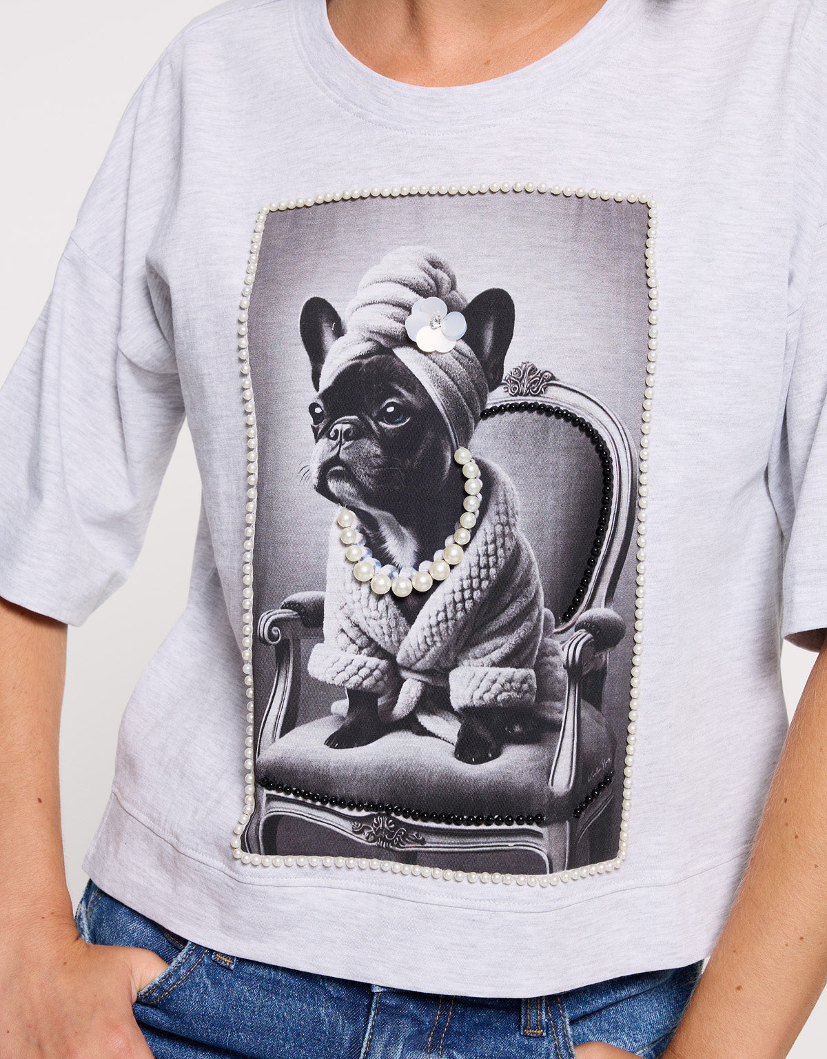 Camiseta Manga Corta Gris - Dogy 5