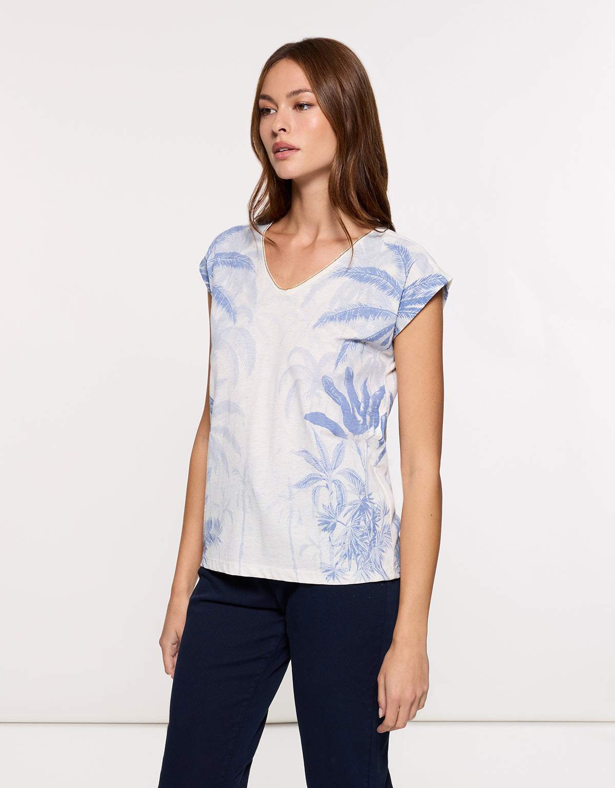 Camiseta Manga Corta Azul - Leaverna 3