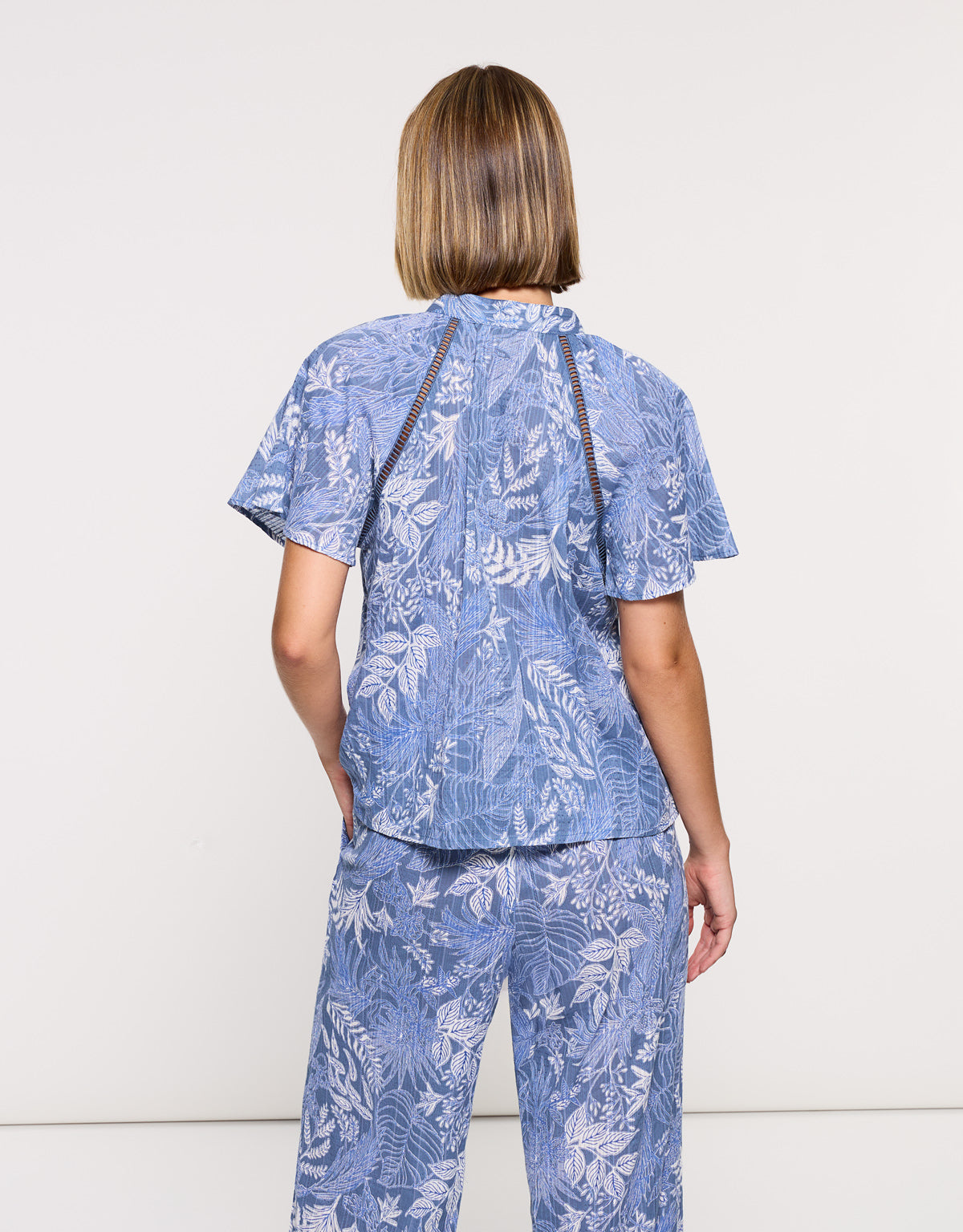 Camisa Manga Corta Azul - Velora 4