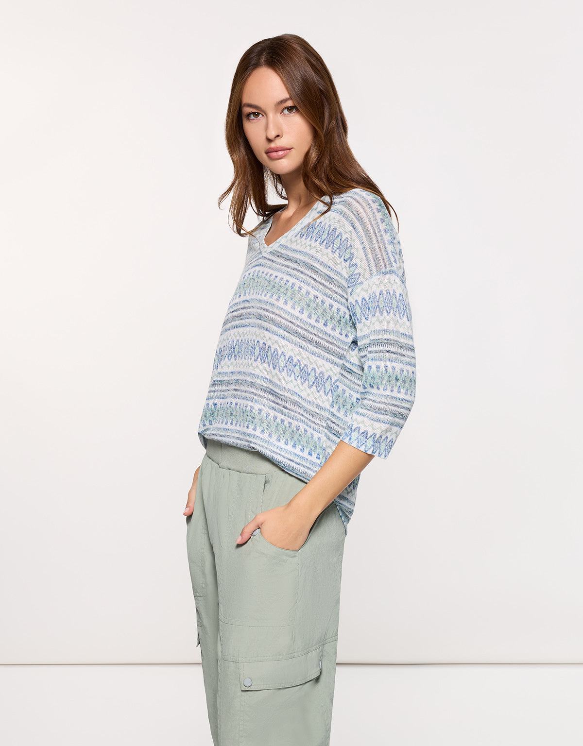 Camiseta Manga Larga Azul - Arlie 3