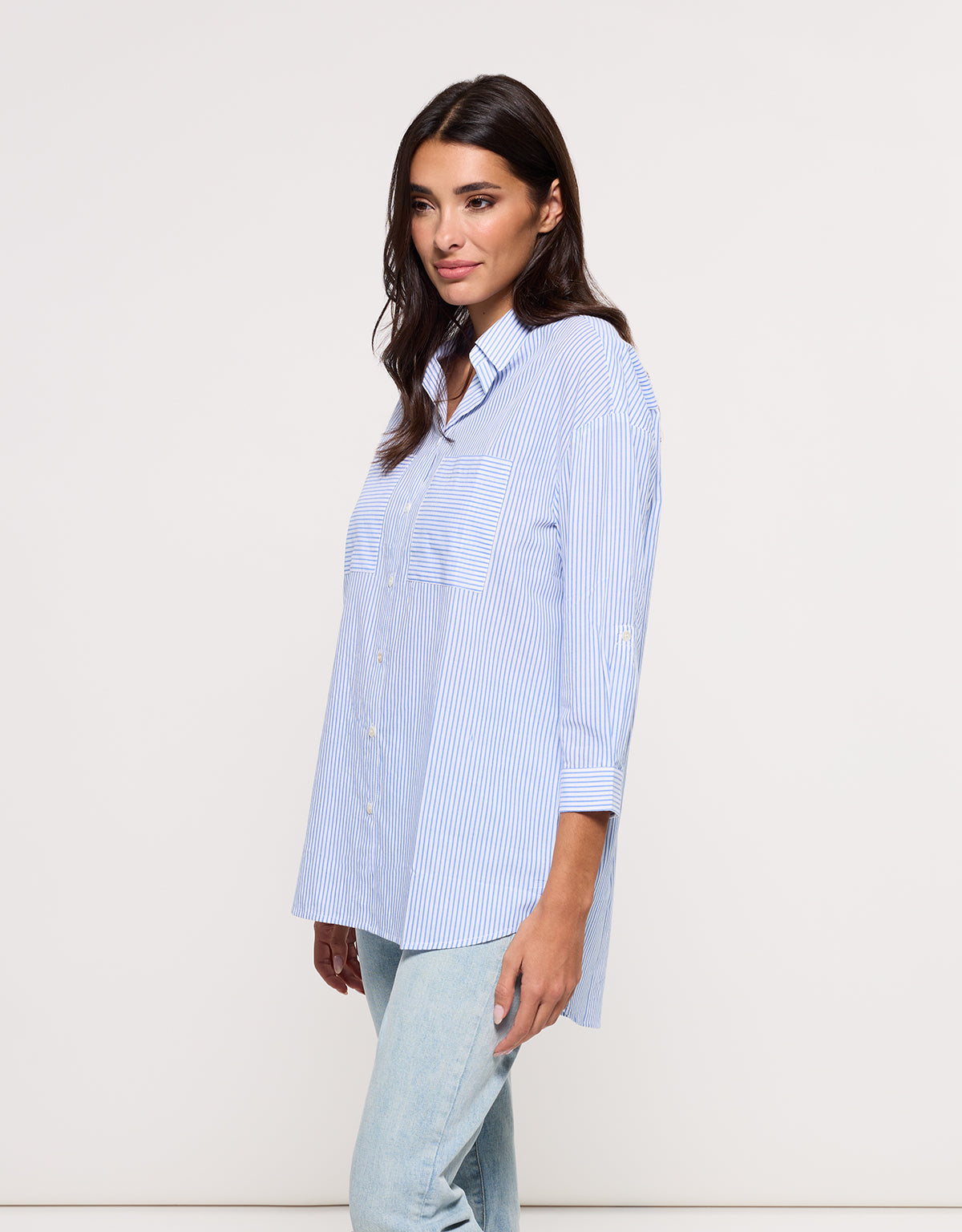 Camisa Manga Larga Azul - Brosabeat 3