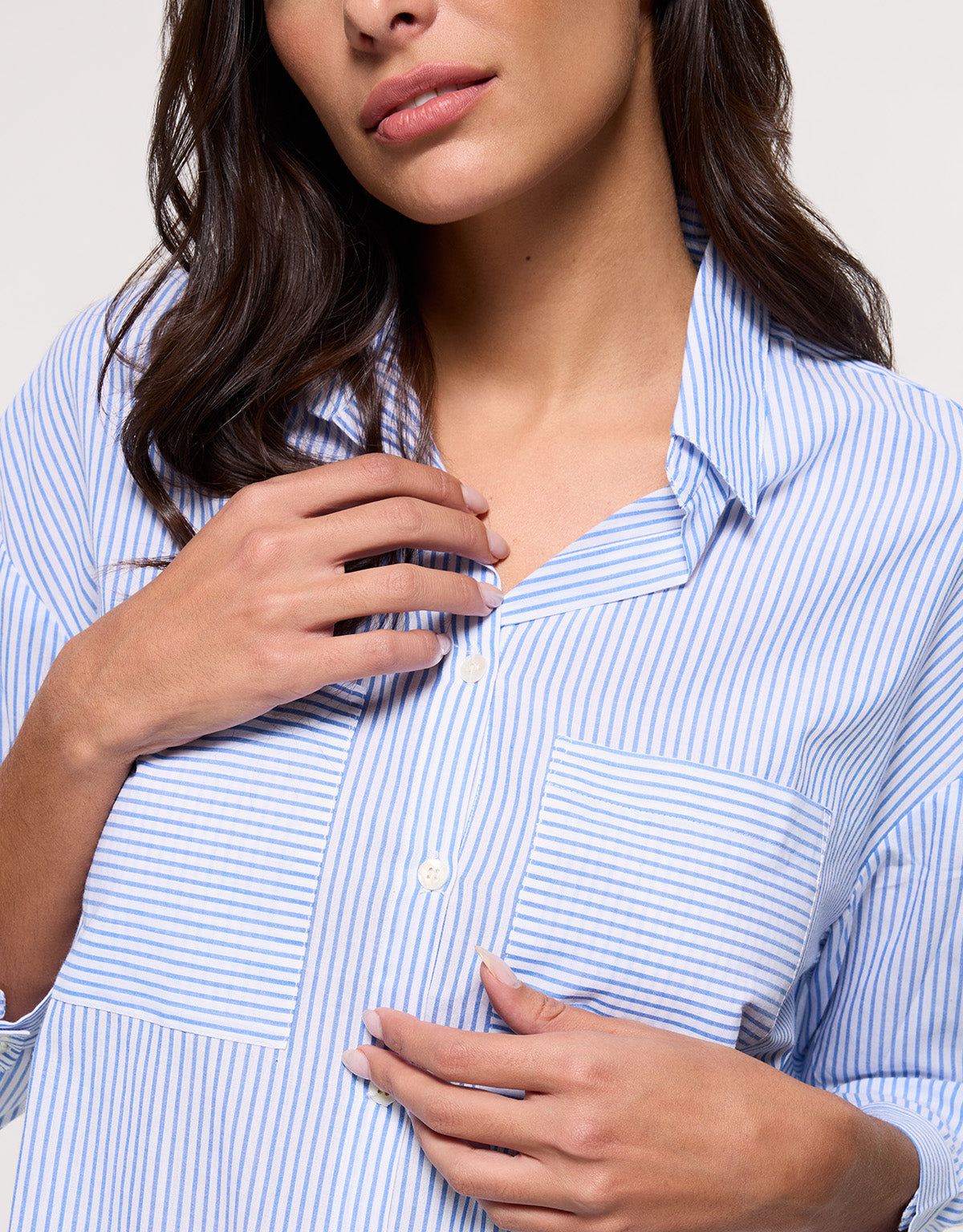 Camisa Manga Larga Azul - Brosabeat 4