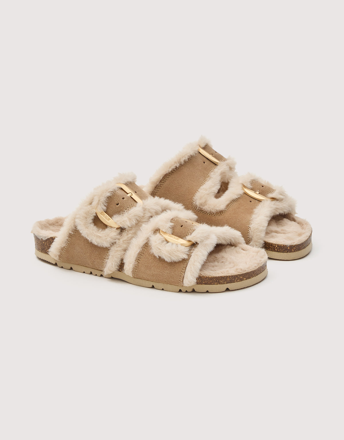 Bio Suede Sandal with sheepskin - Tempest