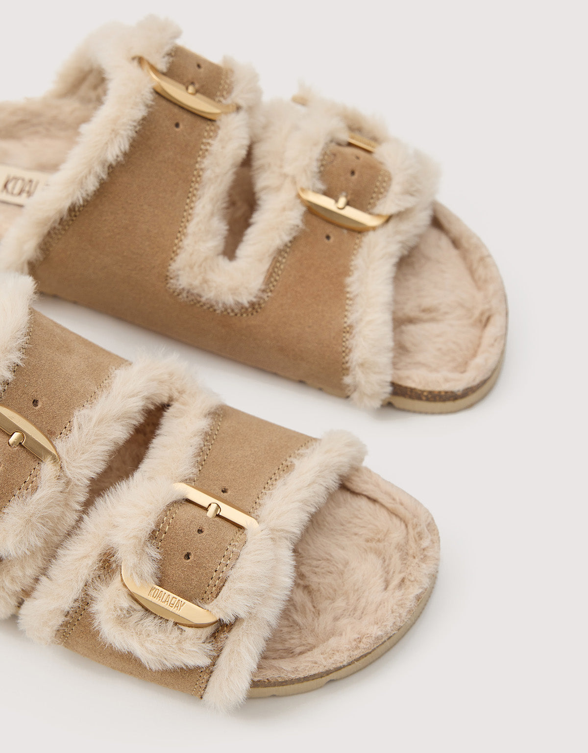 Bio Suede Sandal with sheepskin - Tempest