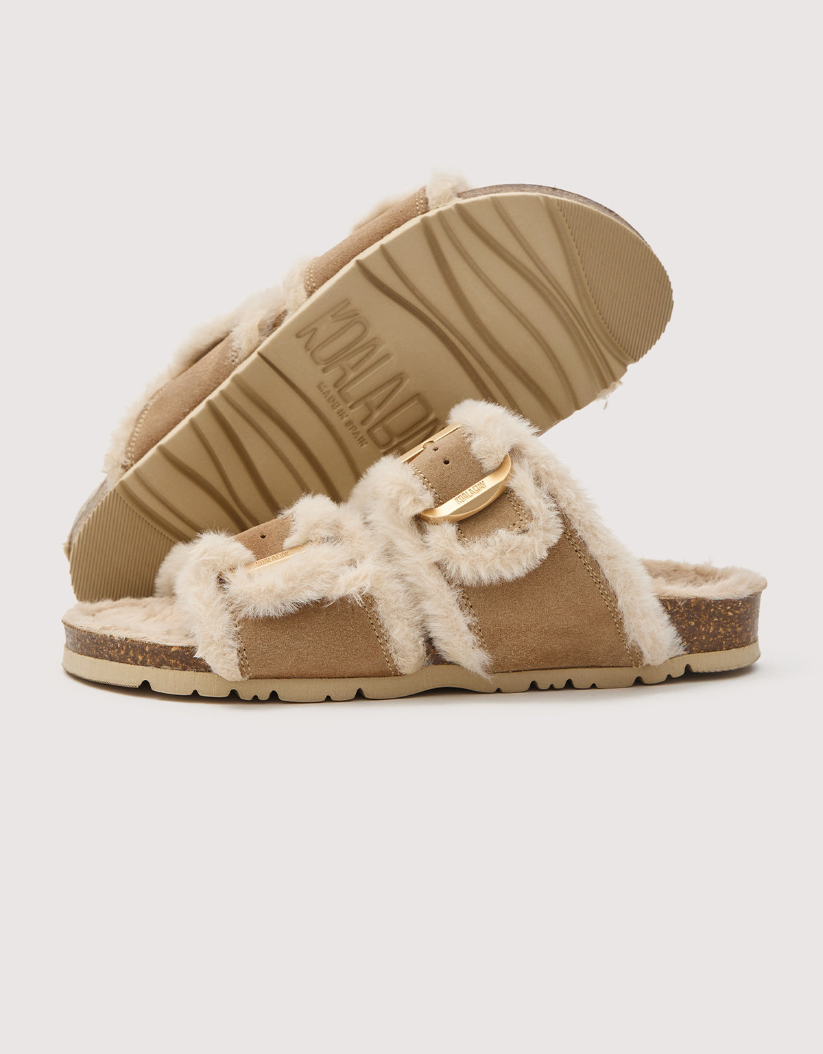 Bio Suede Sandal with sheepskin - Tempest