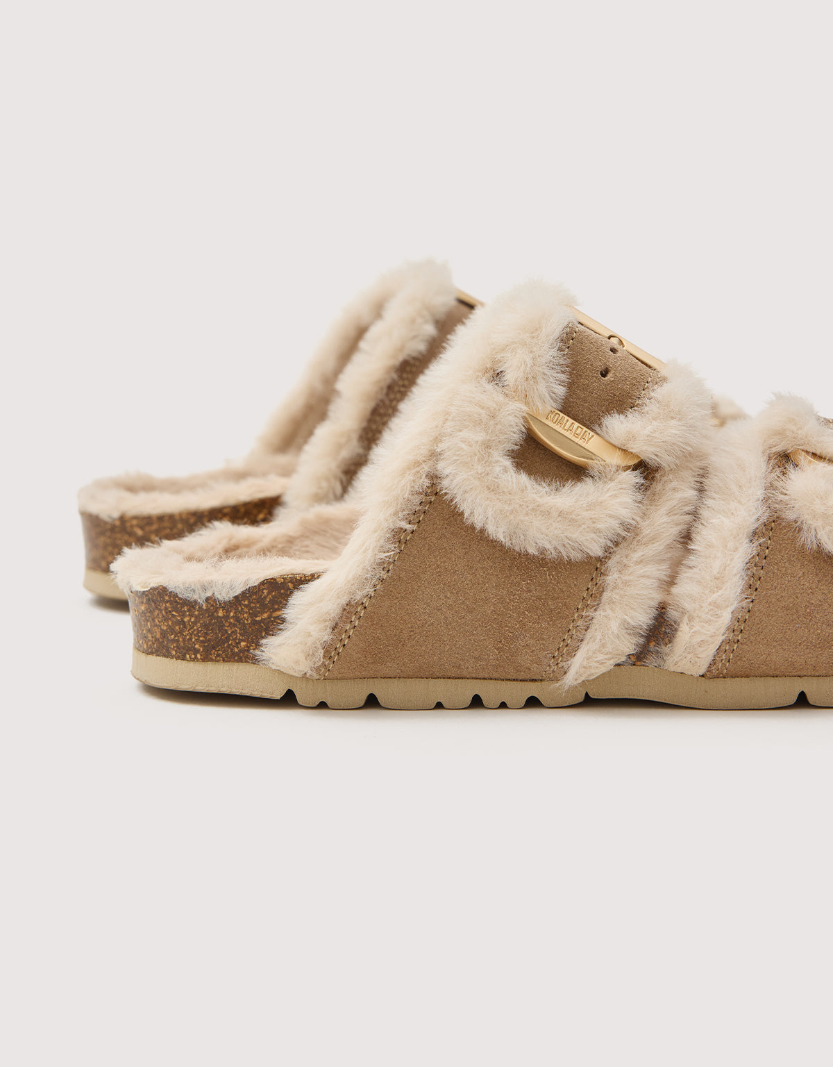 Bio Suede Sandal with sheepskin - Tempest