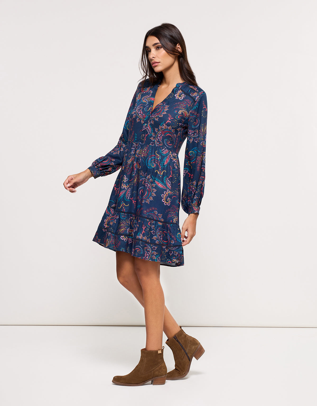 Vestido corto Azul Marino - Heridress 3