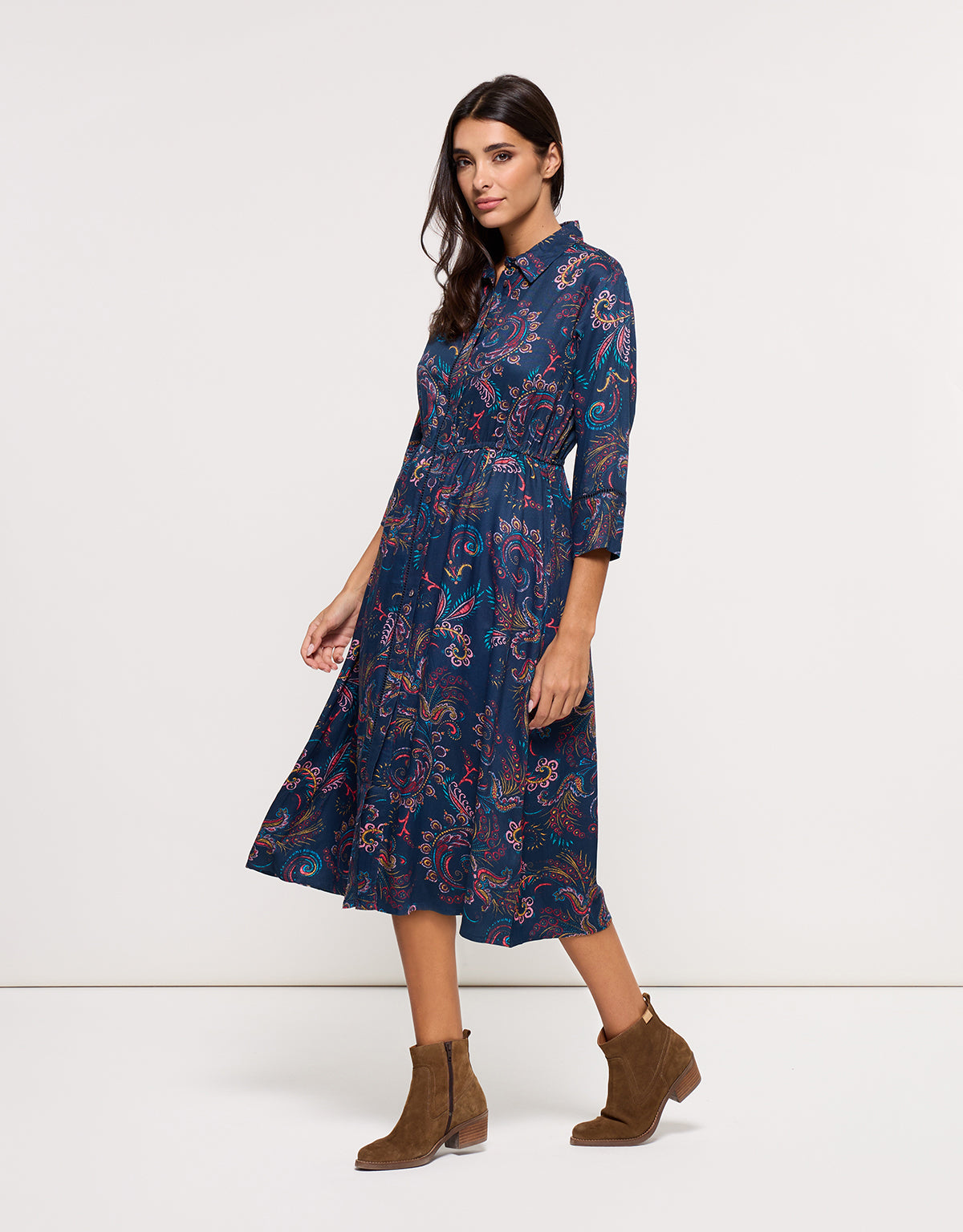 Vestido Midi Azul Marino - Hedres 3