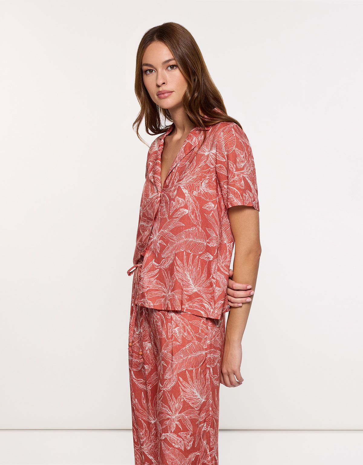 Orange Short Sleeve Shirt - Bajui