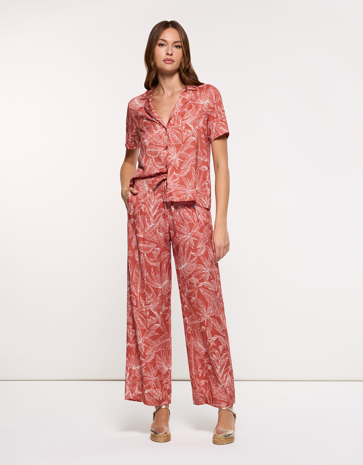 Orange Short Sleeve Shirt - Bajui