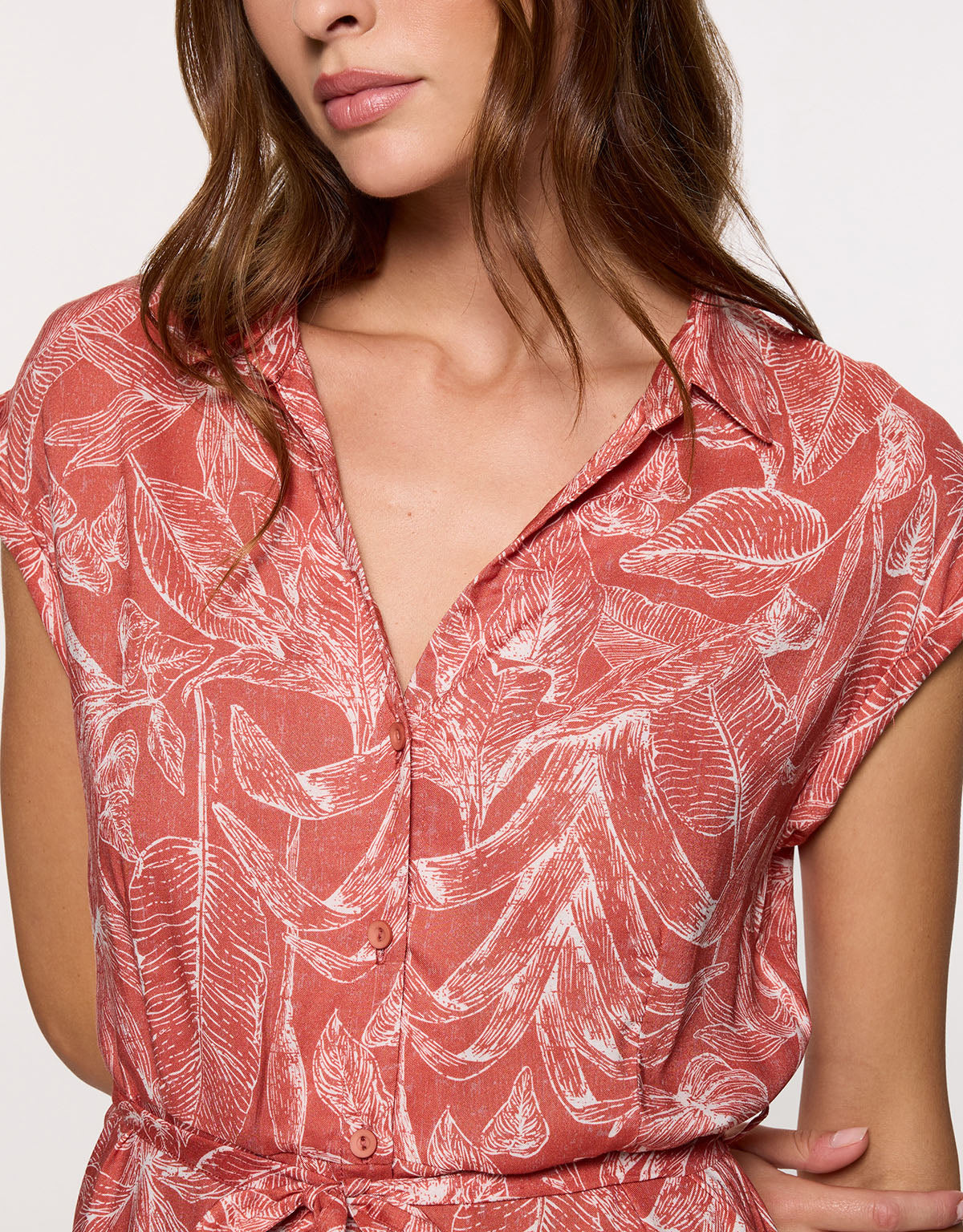 Vestido Manga Corta Naranja - Luminjur 4