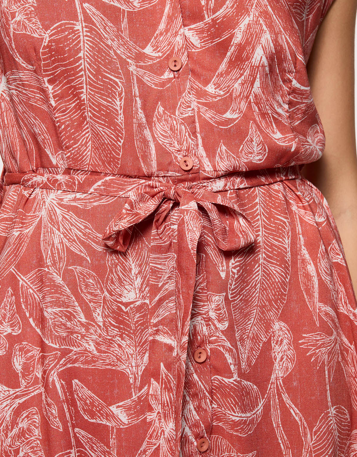 Vestido Manga Corta Naranja - Luminjur 5