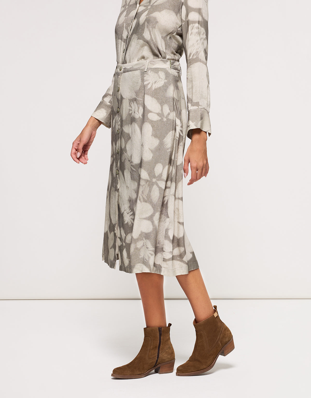 Falda Midi Verde - Lori 3