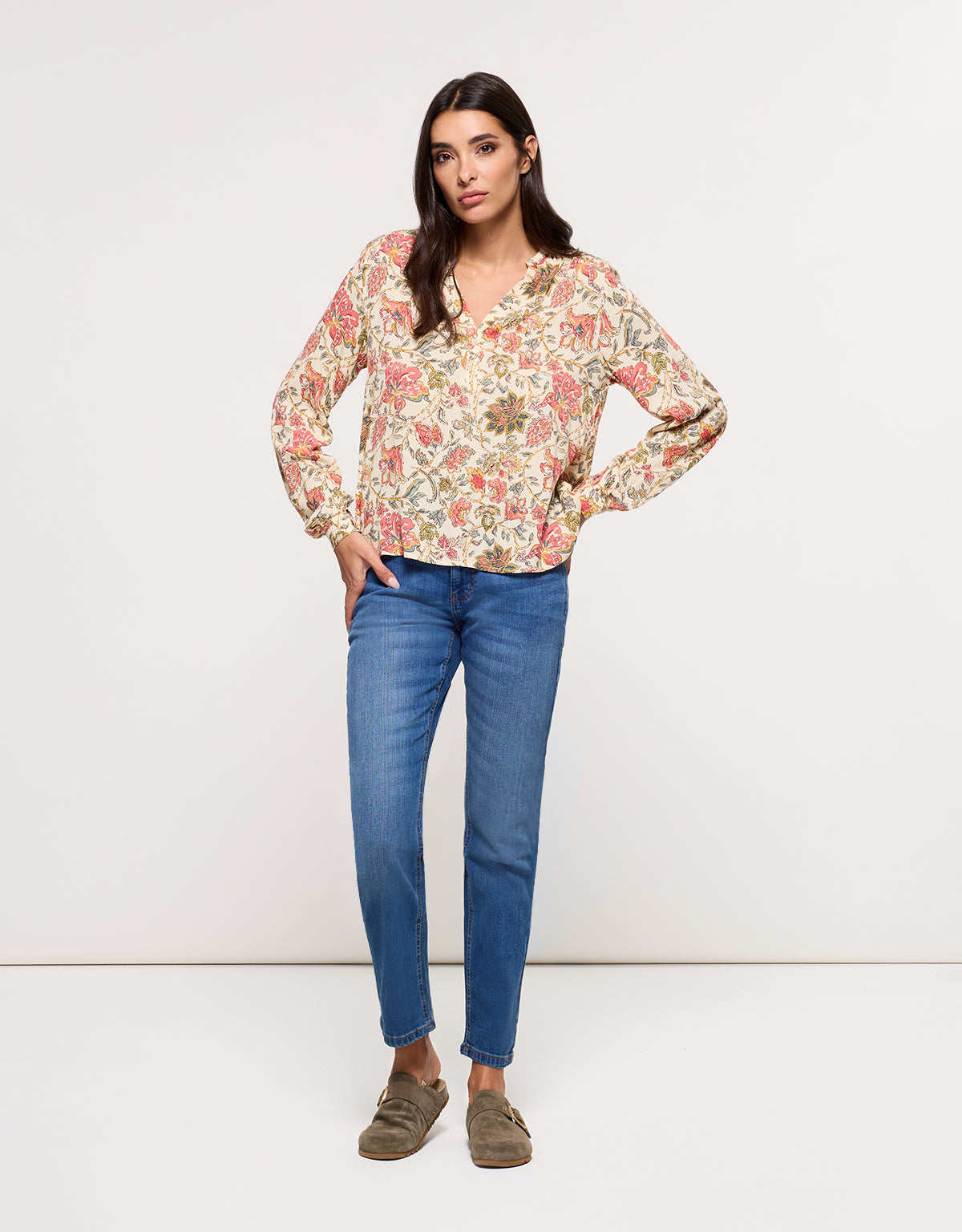 Camisa Manga Larga Beige - Prerit 7