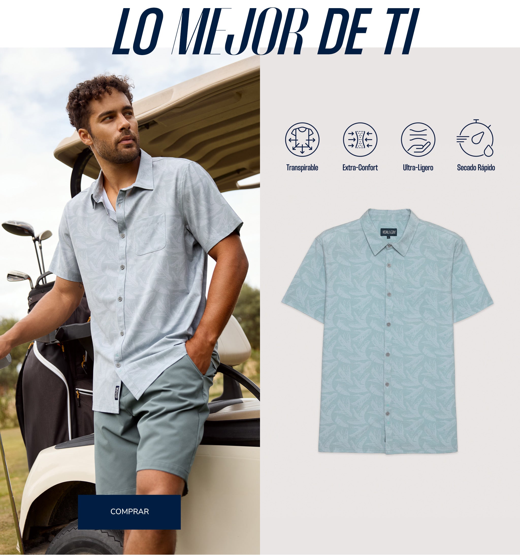 Banner Tech Bay25 para hombre con prendas cómodas e innovadoras