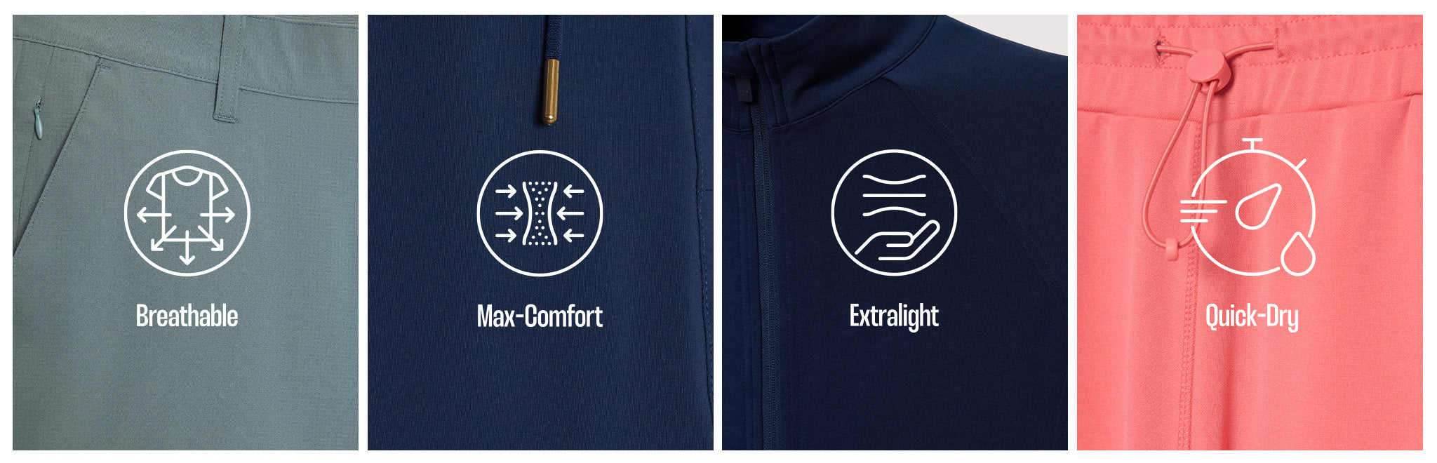 Tech Bay25 collection banner with lightweight breathable casual clothing