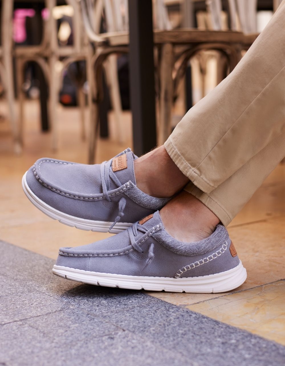 Wallabee Grey Casual Shoe - Grassland