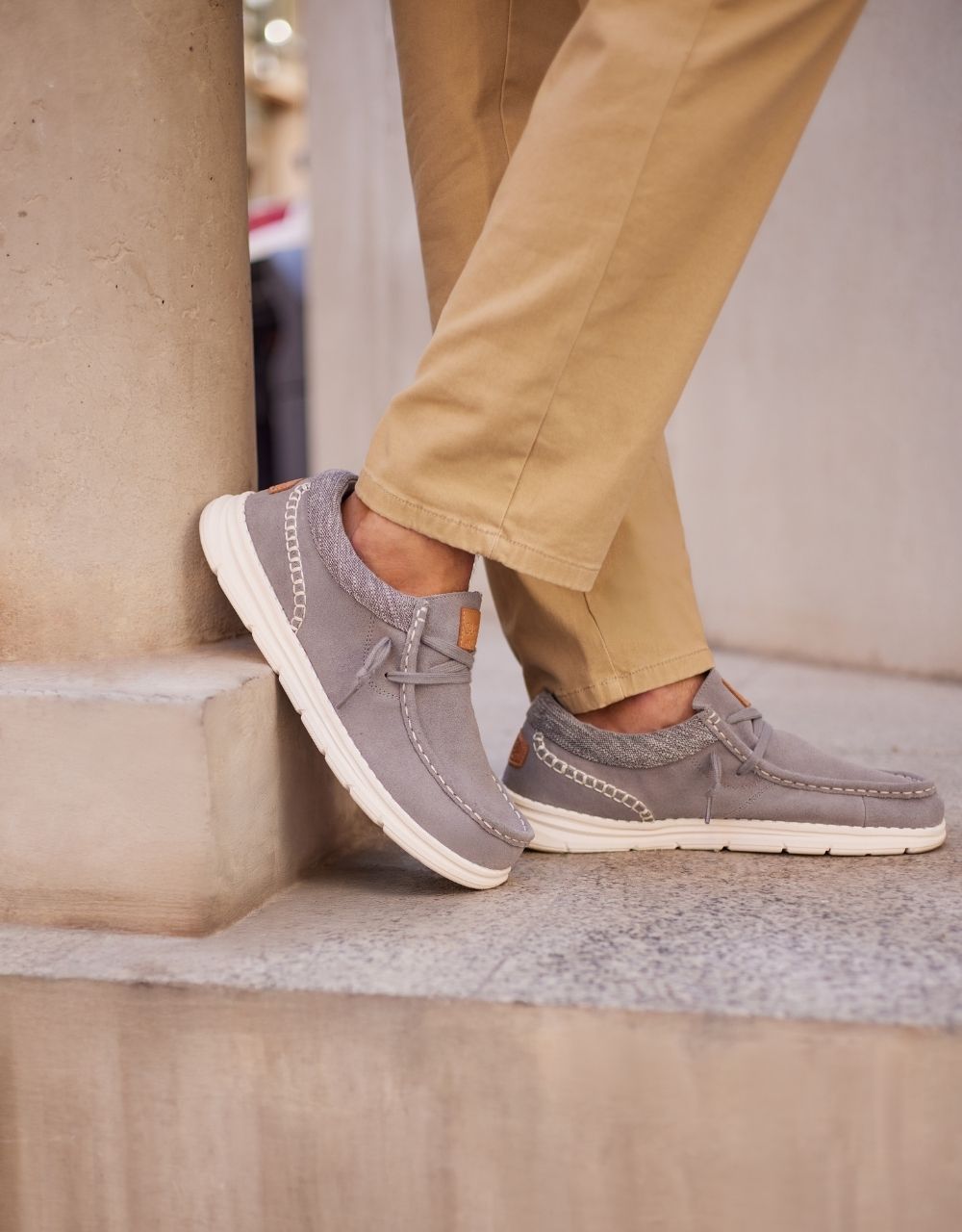 Wallabee Grey Casual Shoe - Grassland